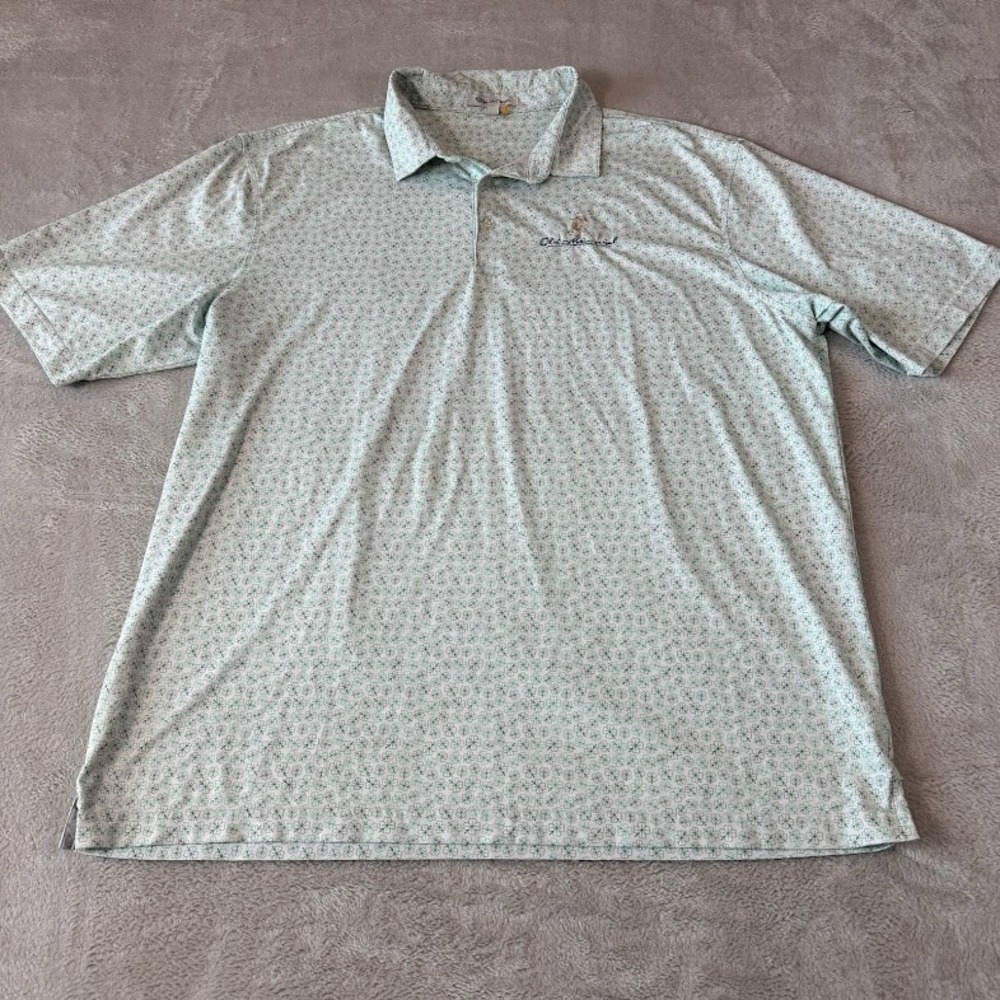 Straight Down Performance Mens XXL Golf Polo St Patricks Day Clover Old Memorial